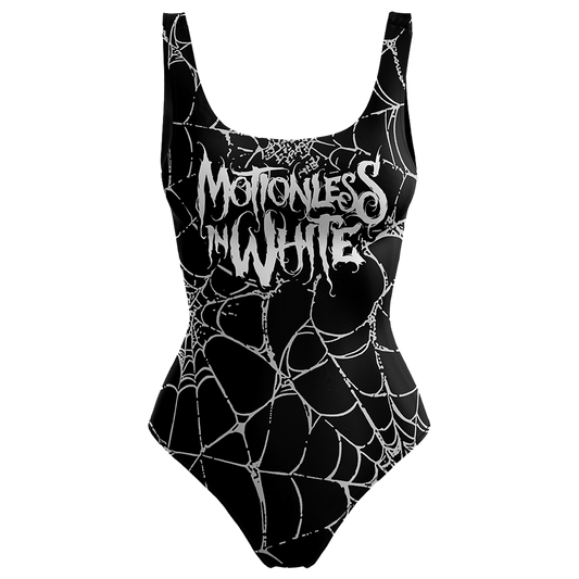 Motionless In White (Spiderweb) One-Piece Bathing Suit