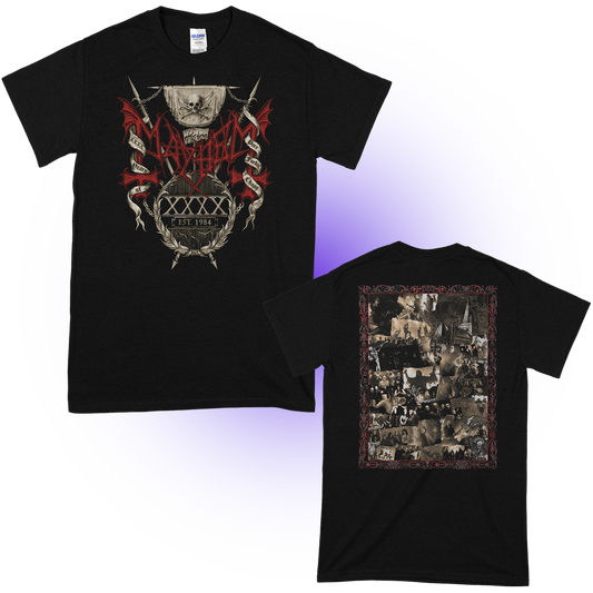 Mayhem (40th Anni. Collage Black) T-Shirt