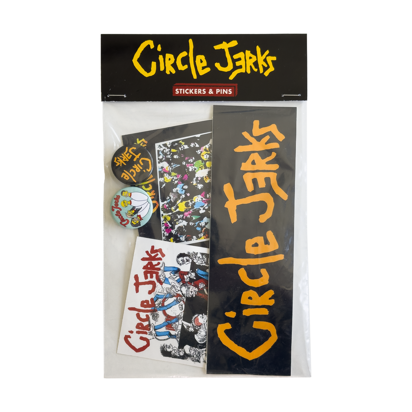Circle Jerks (Logos) Sticker/Pin Set