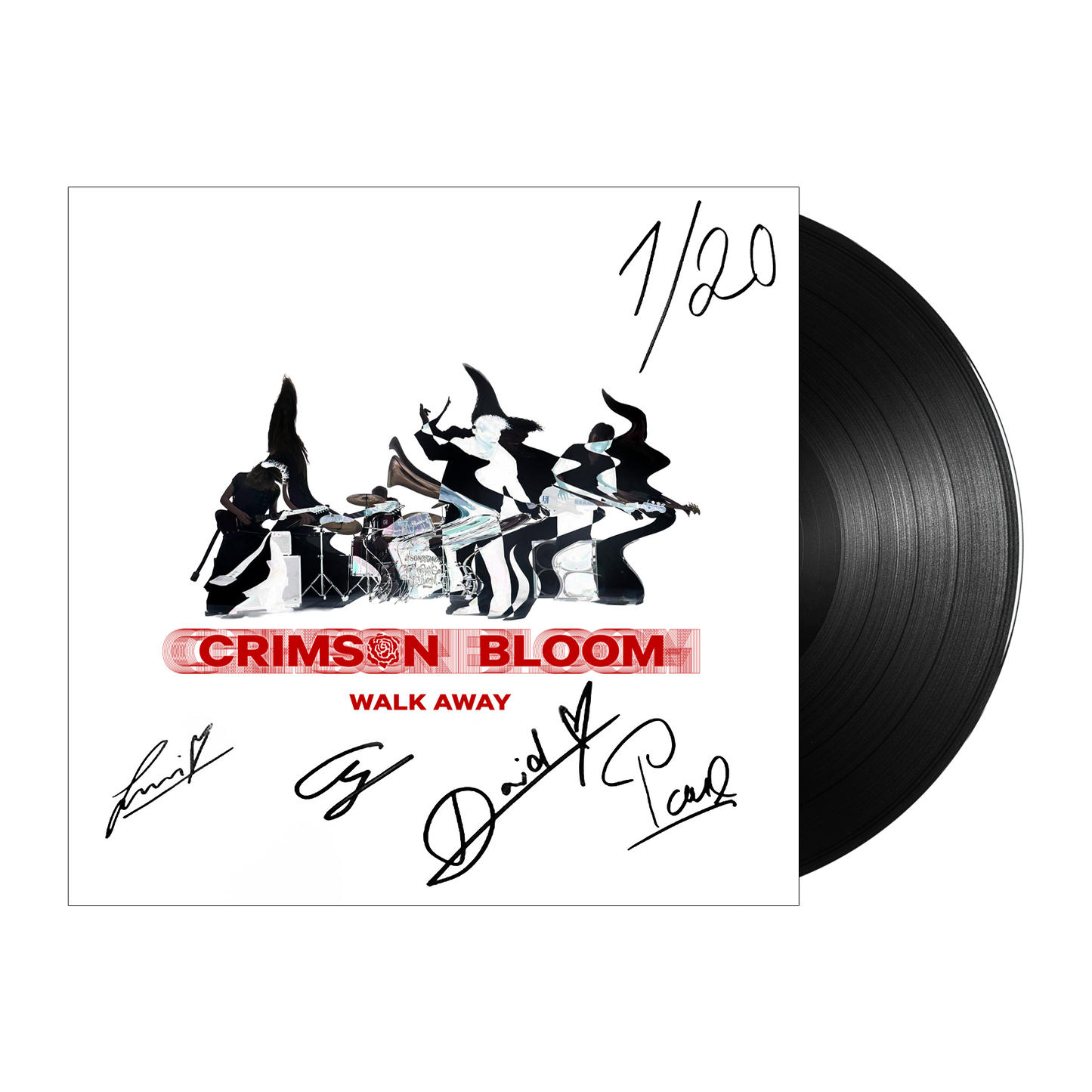 Crimson Bloom (Walk Away) Signed Black Vinyl