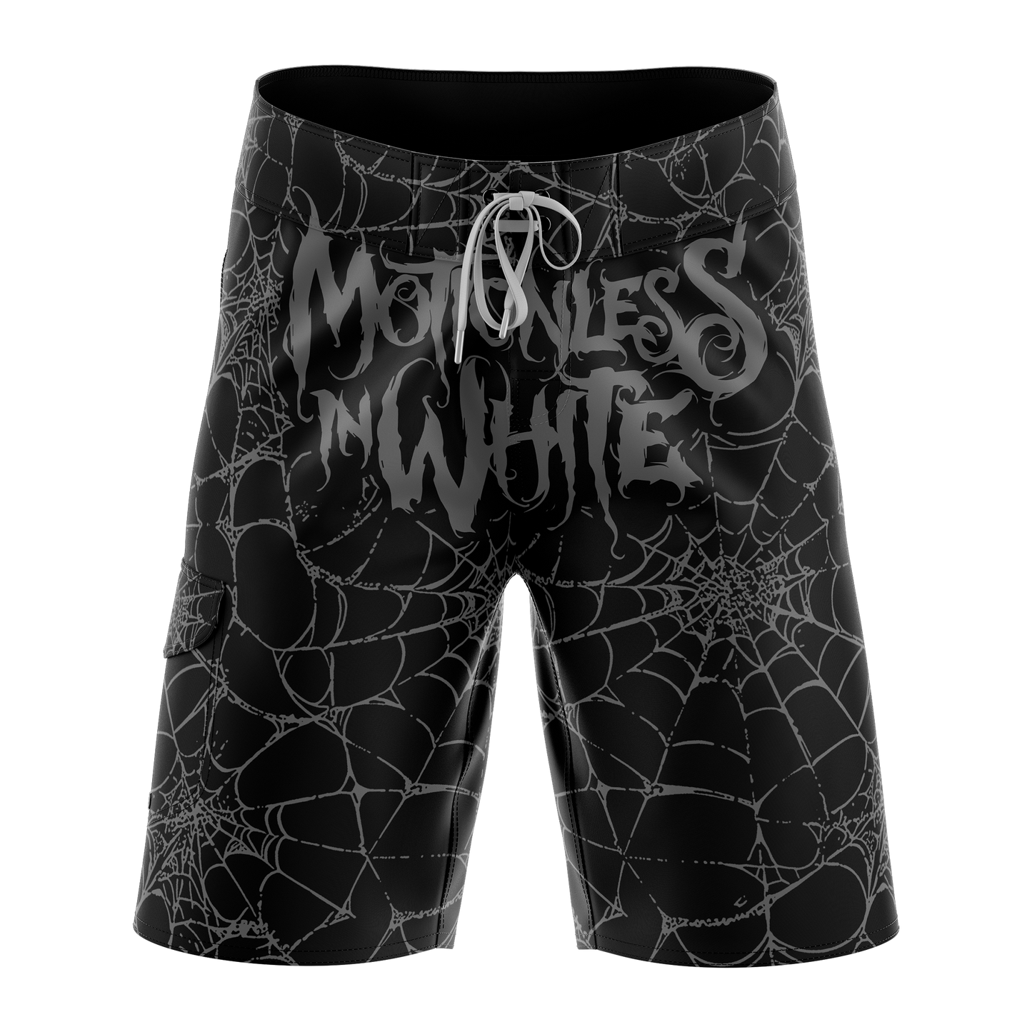 Motionless In White (Spiderweb) Board Shorts