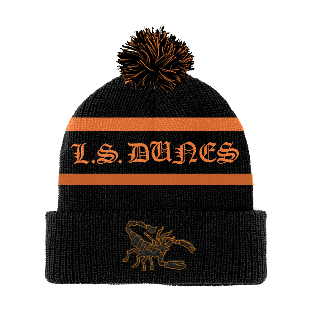L.S. Dunes (Scorpion Stripe) Pom Beanie