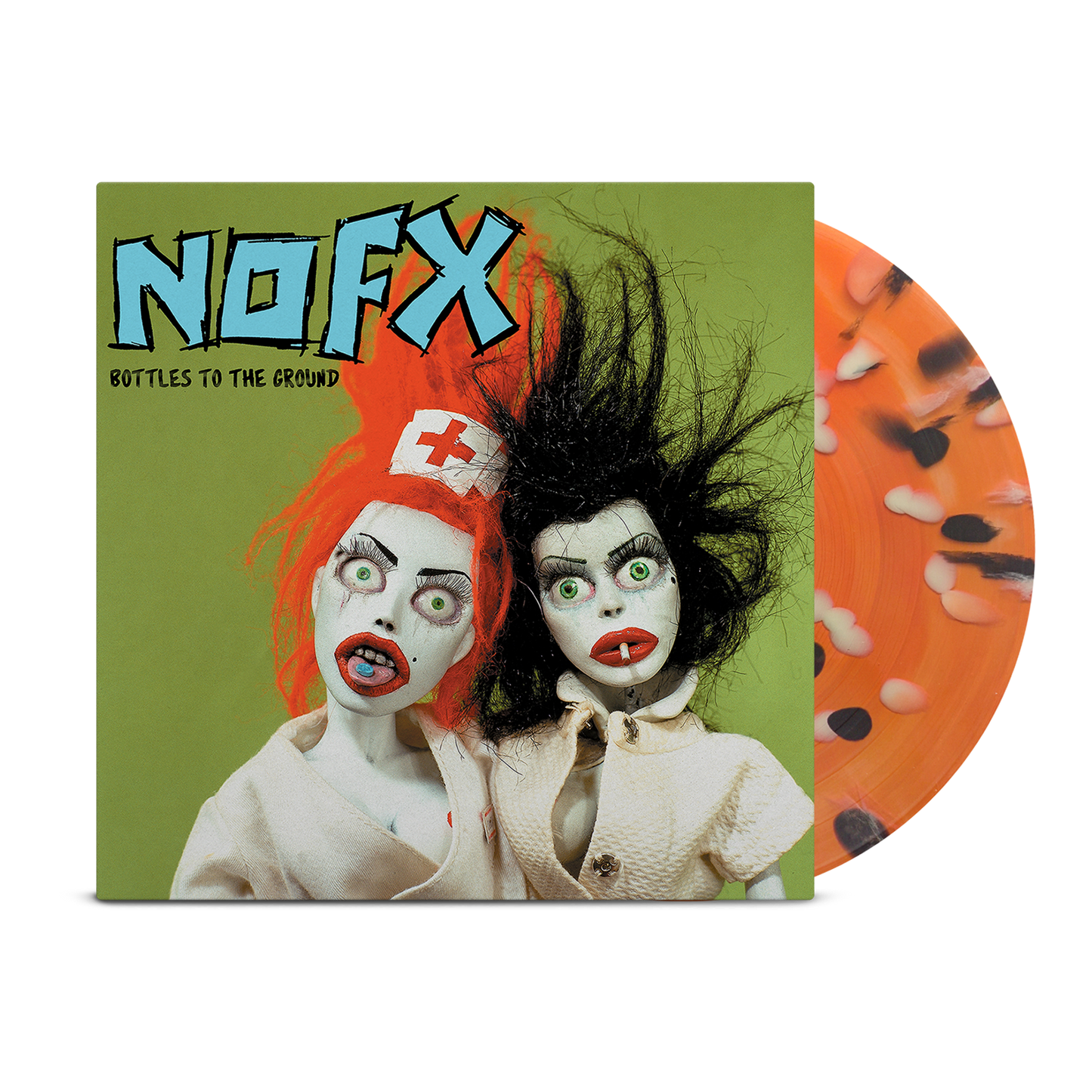 NOFX (Bottles To The Ground) Trans Red & Clear /w White & Black Lagoon Vinyl