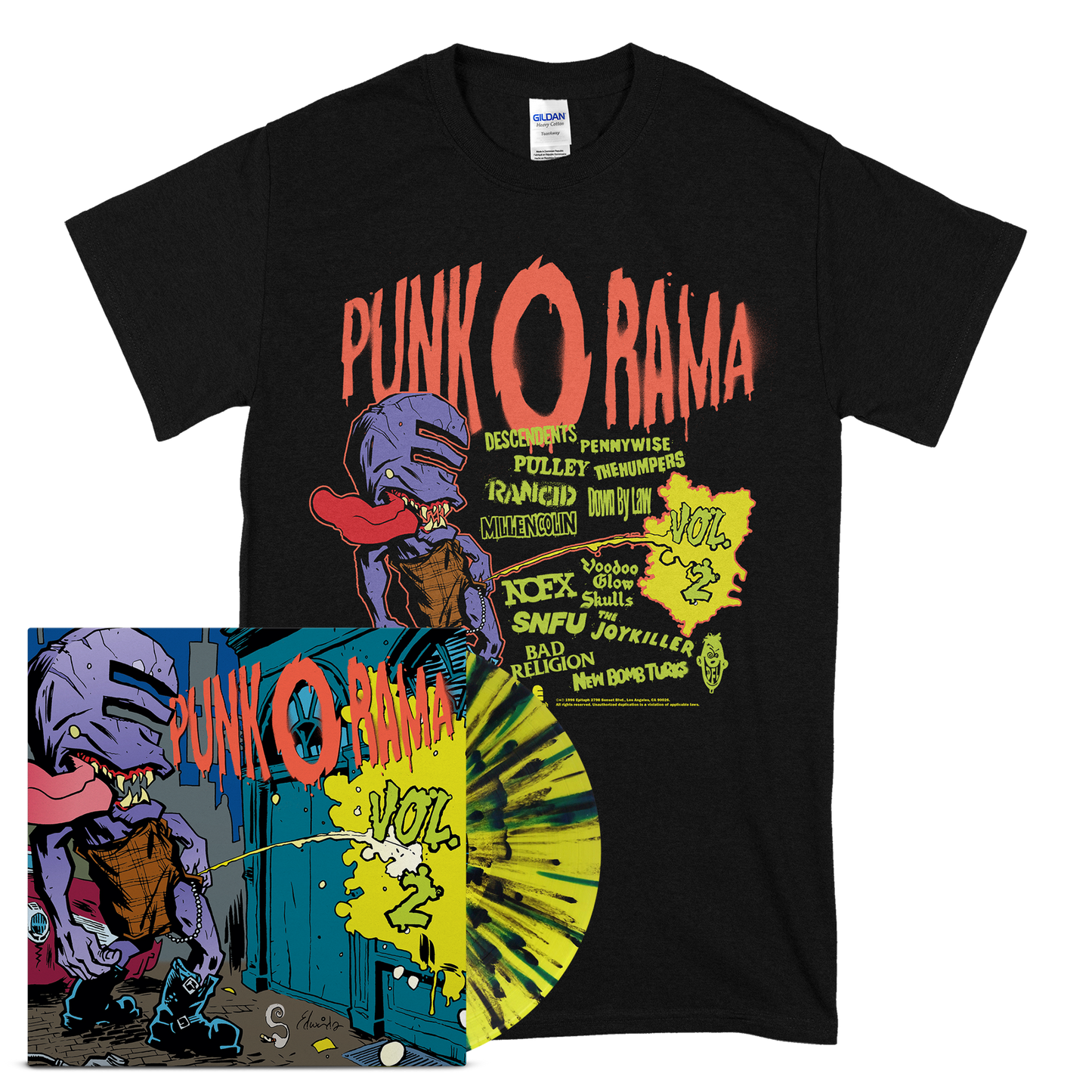 Punk-O-Rama (Punk-O-Rama Vol. 2) Eggbert Piss Splatter Vinyl Bundle