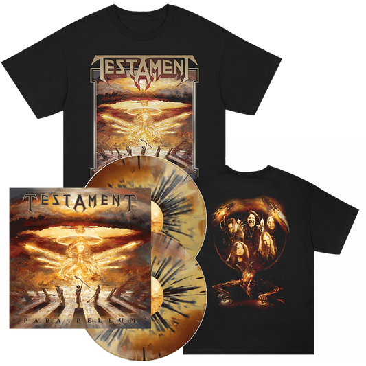 Testament (Para Bellum) 2xYellow/Brown Swirl w/Black Splatter Vinyl Bundle