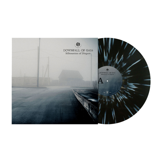 Downfall of Gaia (Silhouettes of Disgust) Black w/White Splatter Vinyl