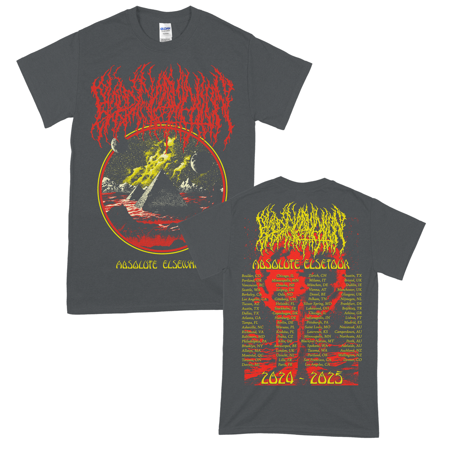 Blood Incantation (Absolute Elsewhere World Tour 2025 Charcoal) T-Shirt
