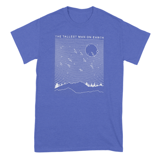 The Tallest Man On Earth (Striped Birds Blue) T-Shirt