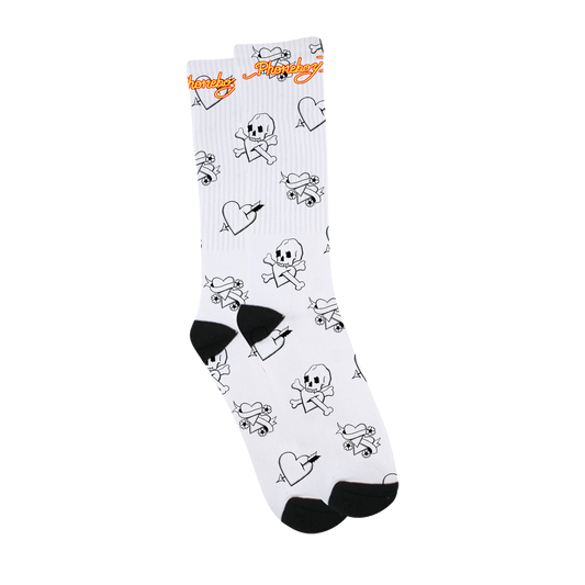 Phoneboy (Skull White) Socks