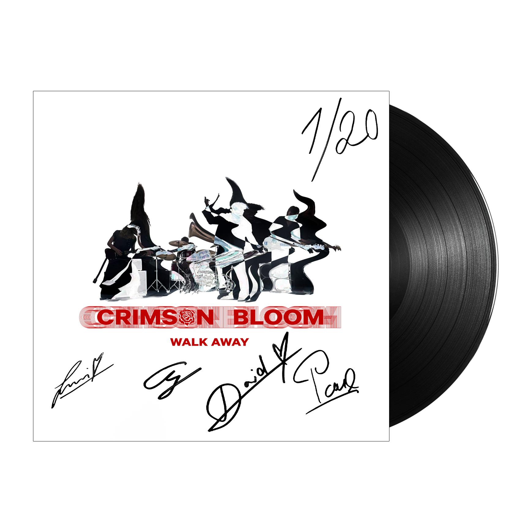 Crimson Bloom (Walk Away) Signed Black Vinyl