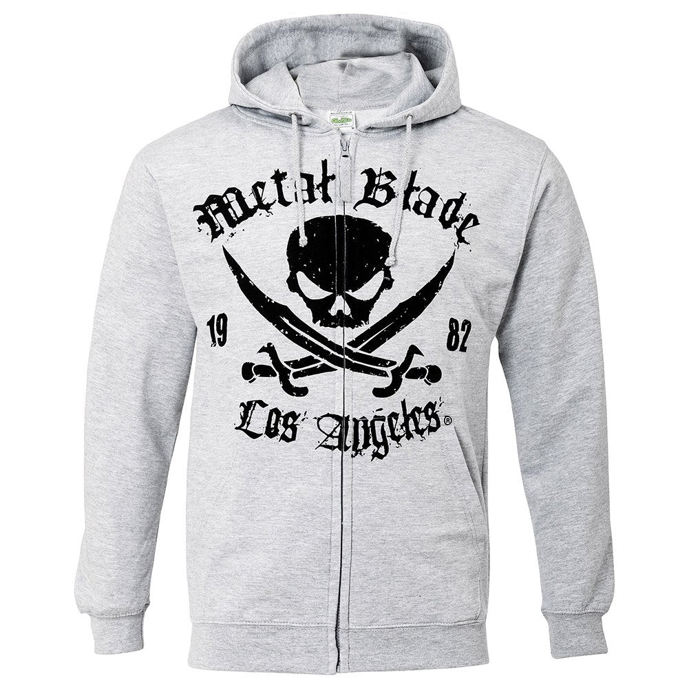 Metal Blade (Pirate Logo LA Grey) Zip-Hood