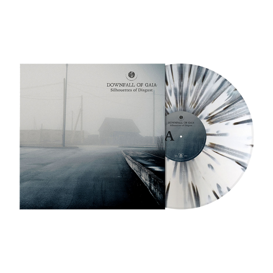Downfall of Gaia (Silhouettes of Disgust) White/Clear w/Black Splatter Vinyl