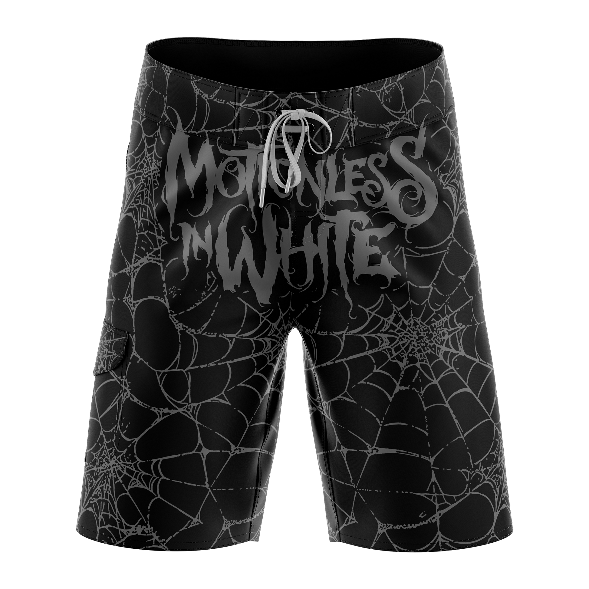 Motionless In White (Spiderweb) Board Shorts
