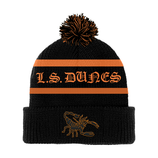 L.S. Dunes (Scorpion Stripe) Pom Beanie