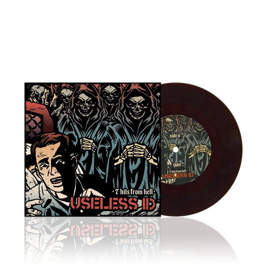 Useless Id (7 Hits From Hell) Brown/Black Splatter 7 inch