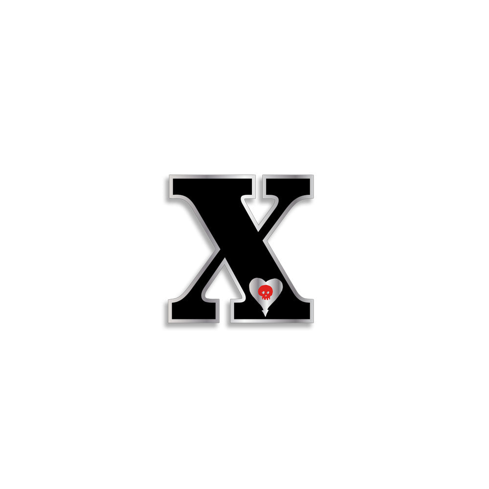 Alkaline Trio (X Heart Skull) Enamel Pin