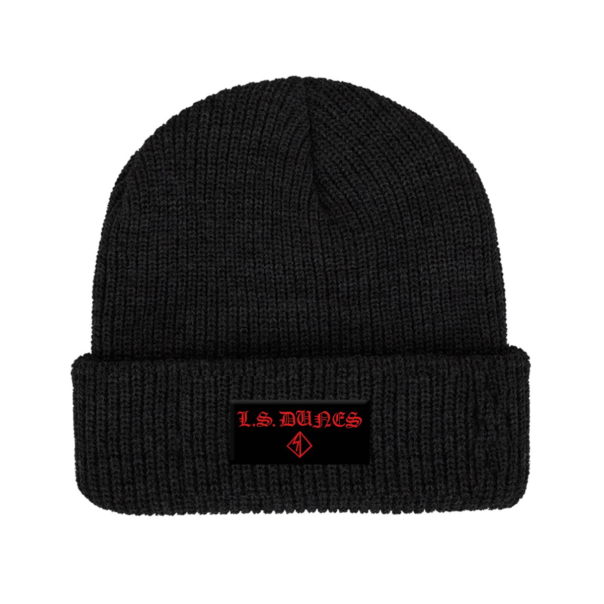 L.S. Dunes (Old English Black) Beanie