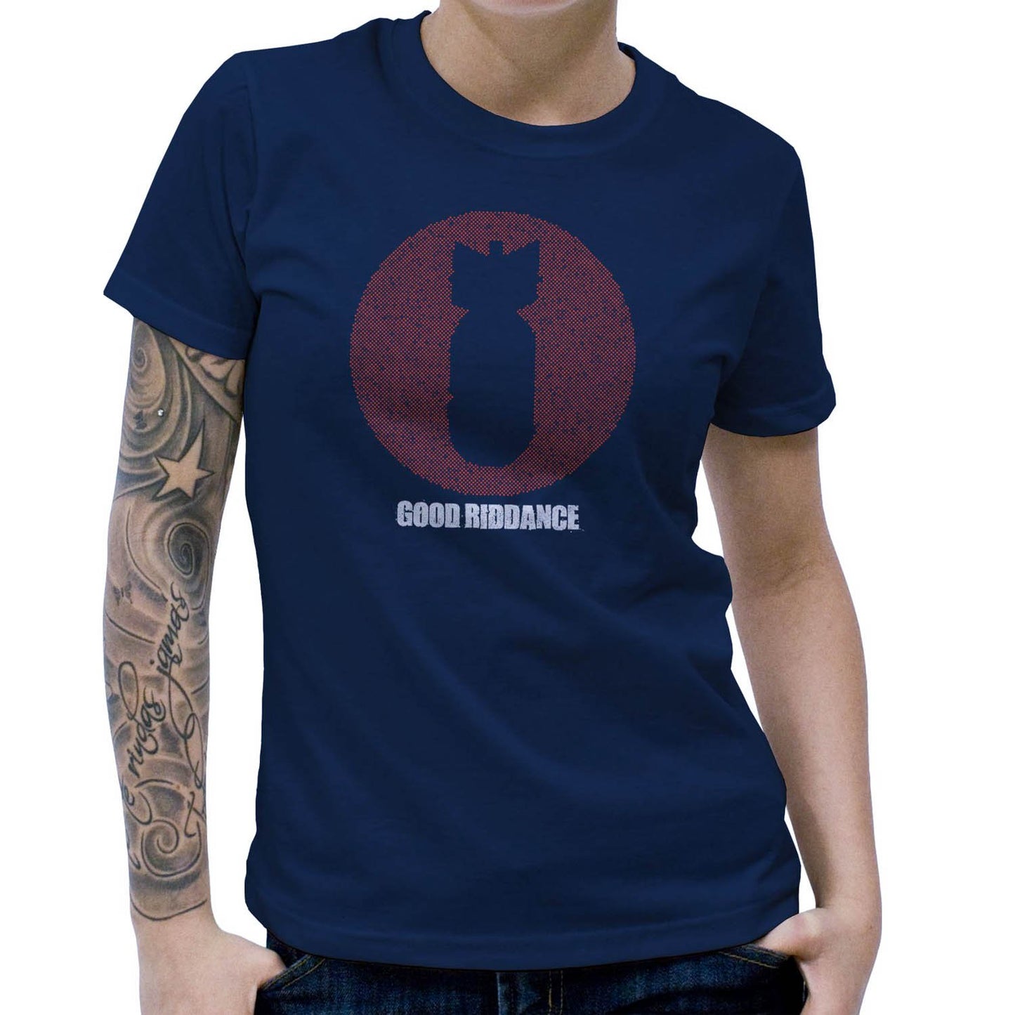 Good Riddance (Binary Bomb) Fitted Girl T-Shirt