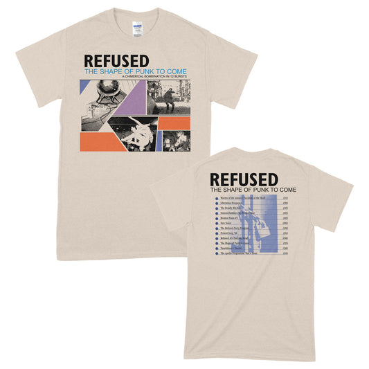 Refused (The Shape Of Punk Tracklist Natural) T-Shirt