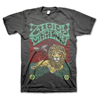 Ziggy Marley (Fly Rasta Lion Charcoal) T-Shirt