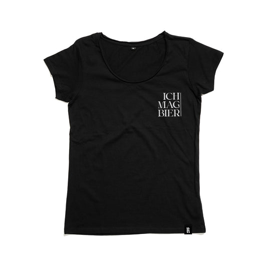 Rogers (Ich Mag Bier Schwarz) Girlie T-Shirt