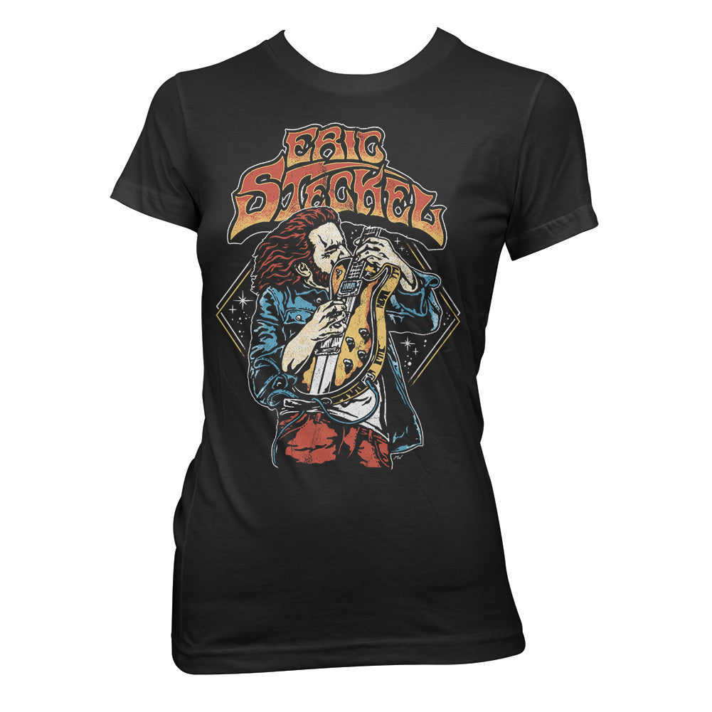 Eric Steckel (Bluesmetal Logo) Fitted Girl T-Shirt