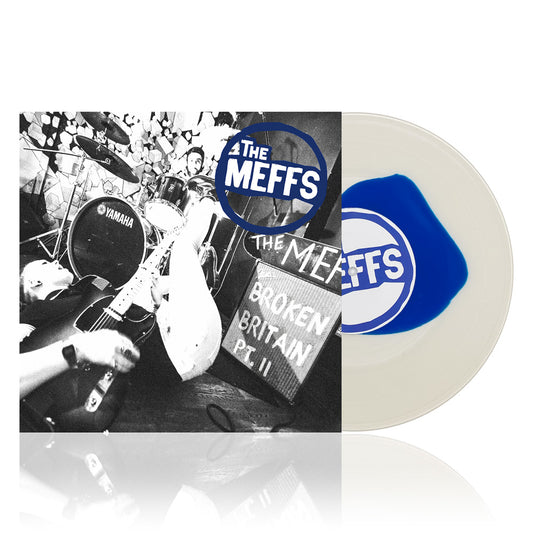 The Meffs (Broken Britain Pt. 2) Water White w/ Blue Blob 10 Inch