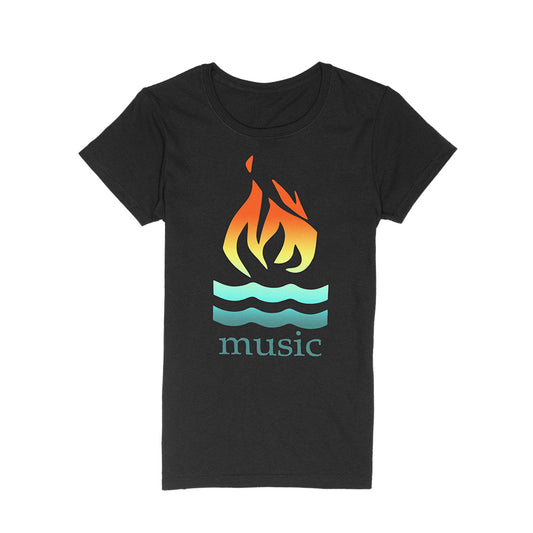 Hot Water Music (Sunset Traditional Logo) Girl Fitted T-Shirt
