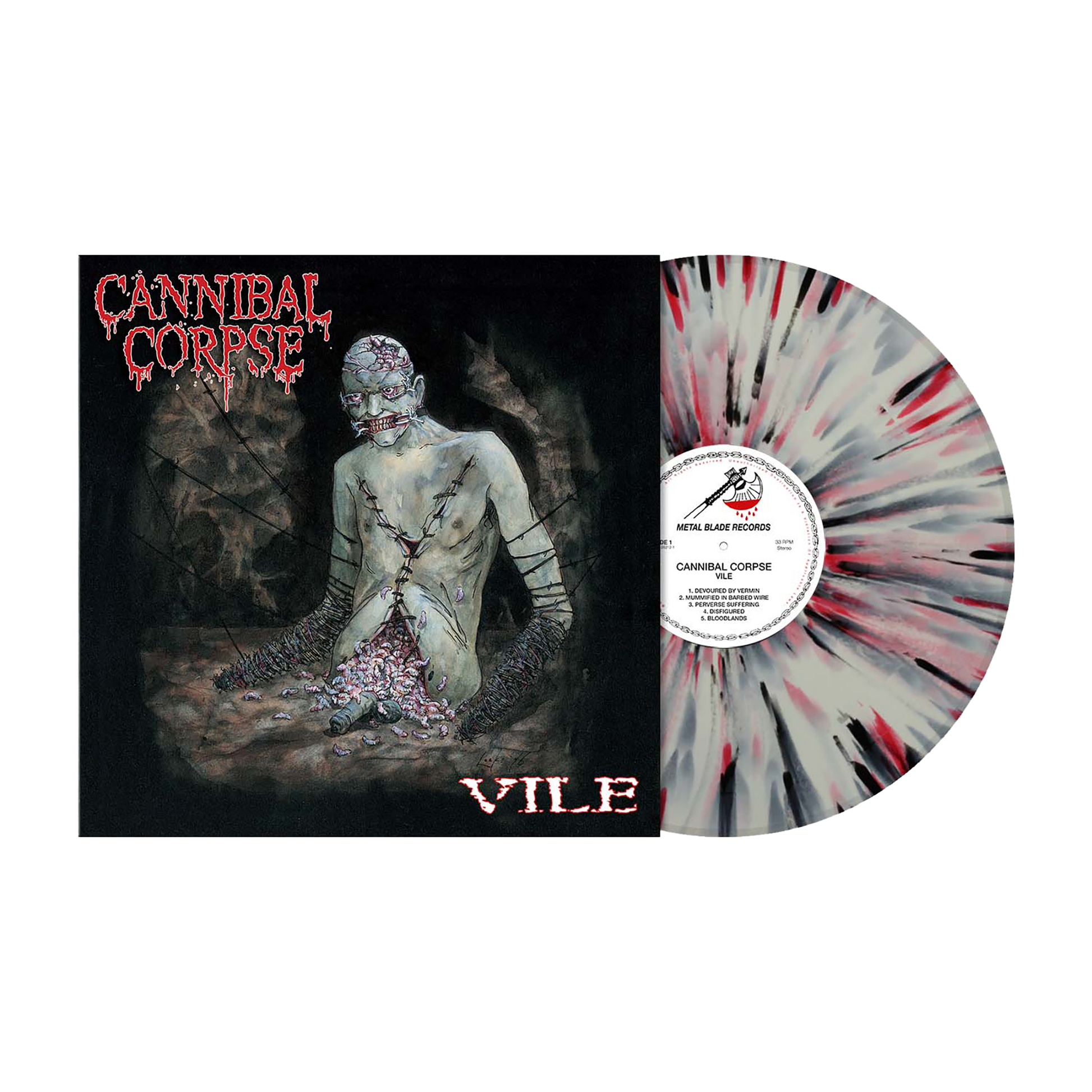 Cannibal Corpse (Vile - 30th Anniversary RI) White Red Black Splatter Vinyl