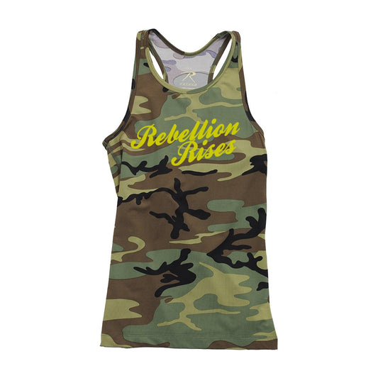 Ziggy Marley (Rebellion Rises Camo) Girl Tank Top Racerback