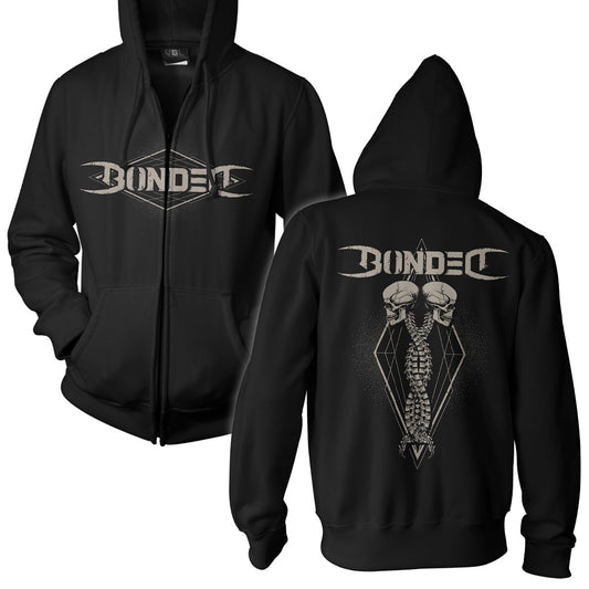 Bonded (Two Skulls Logo) Zip-Hood
