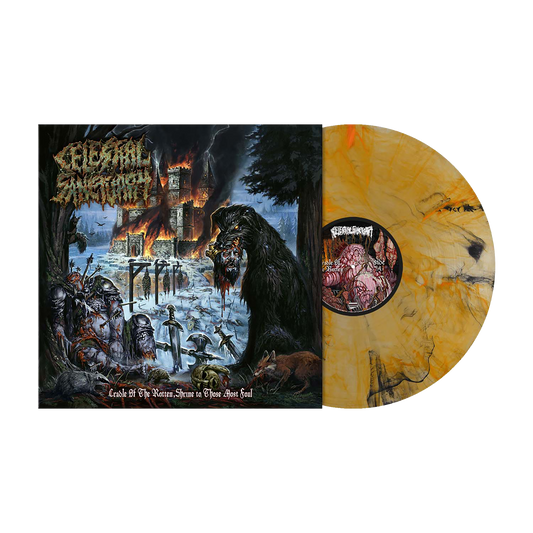 Celestial Sanctuary (Cradle of The Rotten, Shrine To Those Most Foul) Clear Orange Black Smoke Vinyl