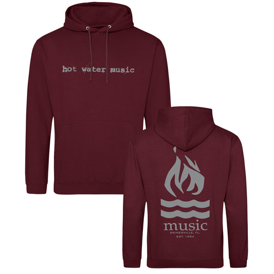 Hot Water Music (Traditional Burgundy) Hoodie